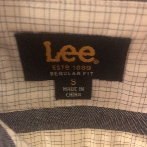 Lee Long Sleeve Shirt White / Blue Size S - Picture 4 of 4